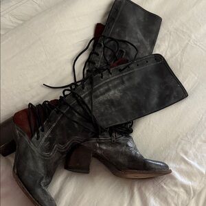 Freebird by Steven Black and Brown Lace-Up Boots